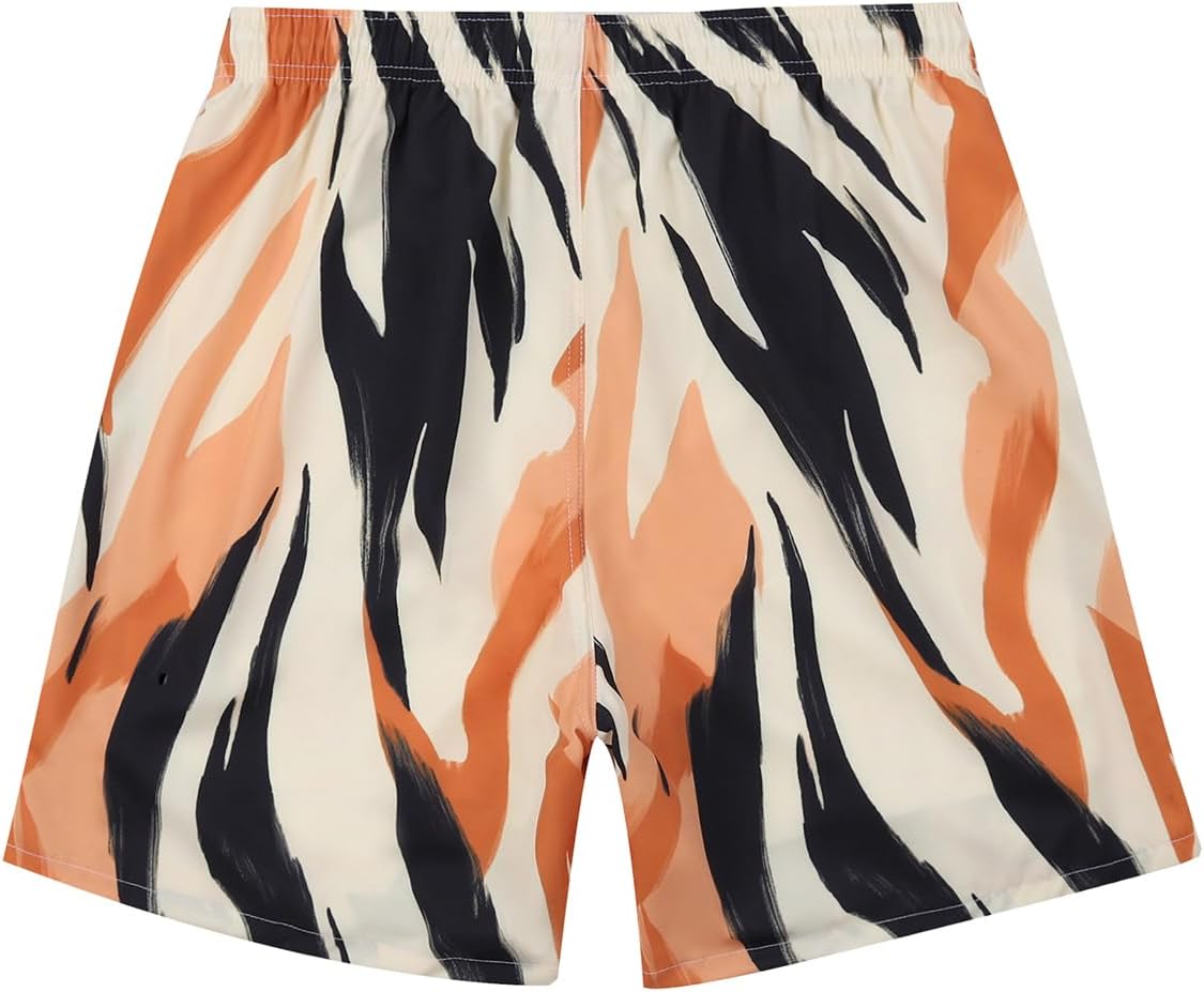 Couples Matching Swimsuit Zebra Print, Push-Up Bra Women Bikini Set, Soft Elastic Men Swim Trunks