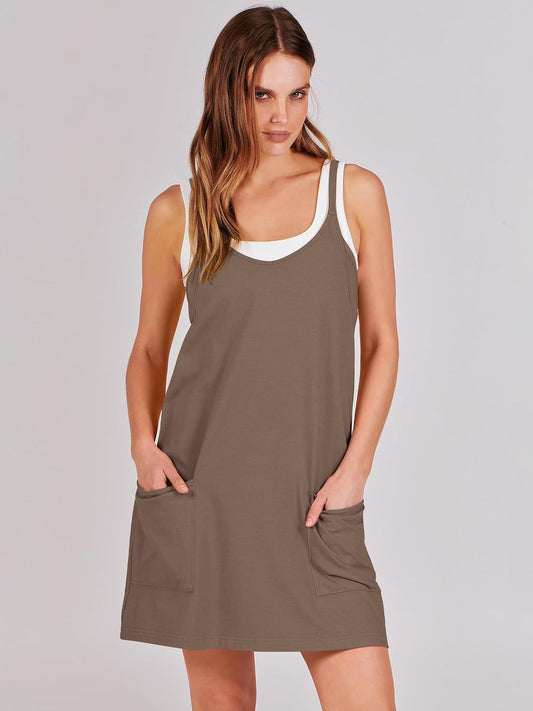 ANRABESS Women Athletic Dress Summer Tennis Workout Built in Shorts