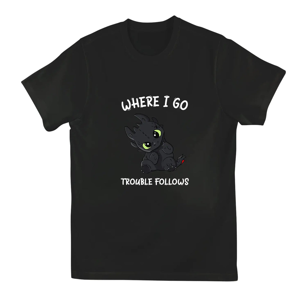 Toothless And Light Fury Where I Go Trouble Follows Shirt, Funny Couple Tee, How To Train Your Dragon Movie Shirt, Cute Gifts