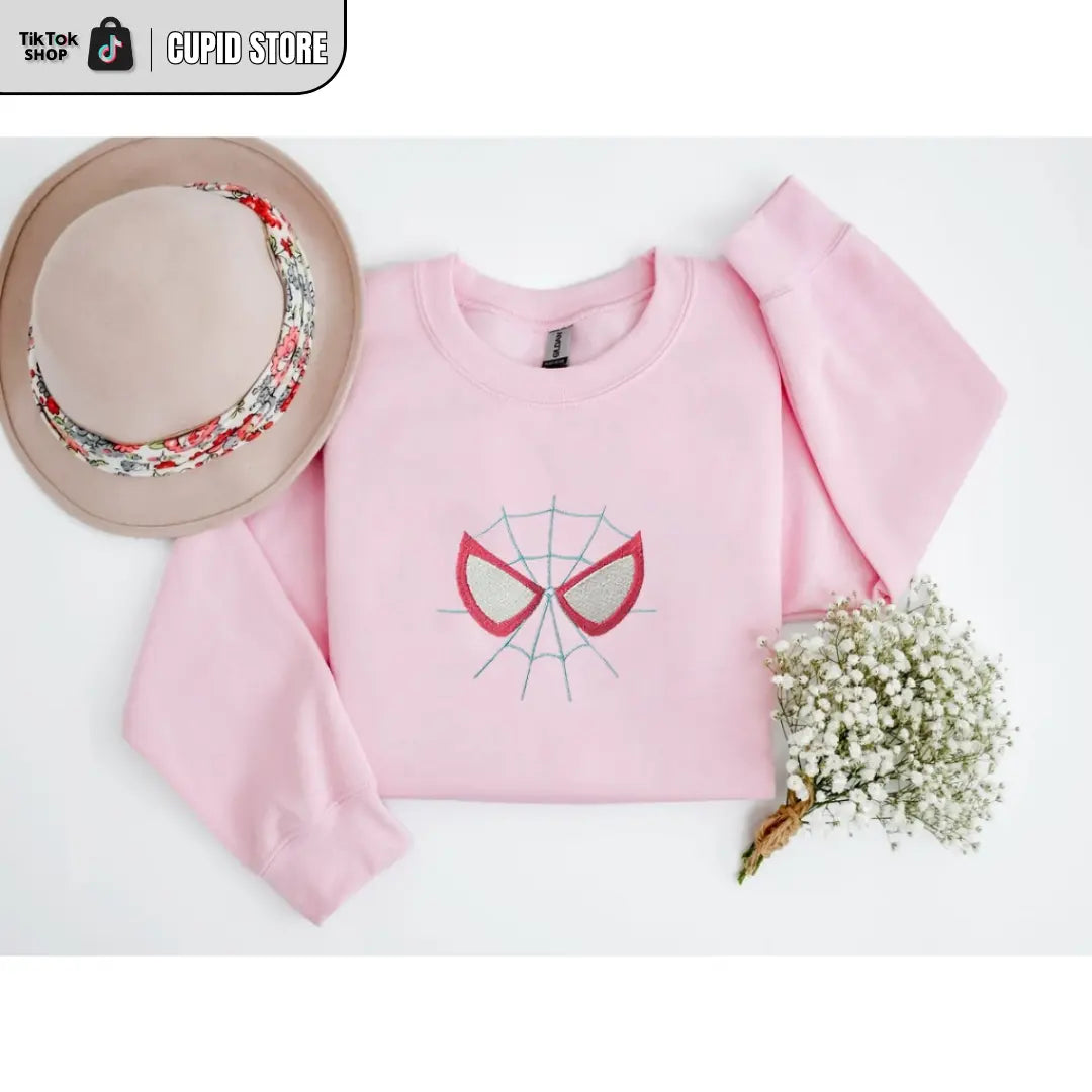 Embroidered Matching Spider Couple Movie Sweatshirt, Couple Matching Sweater, Bestfriend Shirt, Couple Tee Matching Shirt For Bestfriend, Birthday Gifts