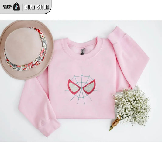 Embroidered Matching Spider Couple Movie Sweatshirt, Couple Matching Sweater, Bestfriend Shirt, Couple Tee Matching Shirt For Bestfriend, Birthday Gifts