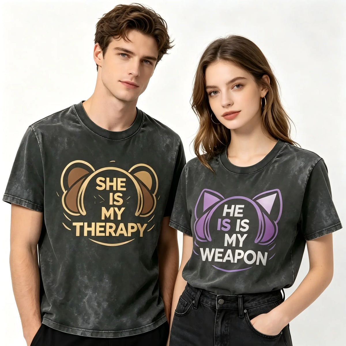 Couple Shirts, Soft Casual Loose Fit Short Sleeve Tees, Trendy His and Hers Matching Set Great for Date Night Daily Wear, Honeymoon Vacation Outfit, Gift for Newlywed Couples#CoupleShirts#CoupleFashion #MatchingTees#VacationOutfits #DateNightOutfit