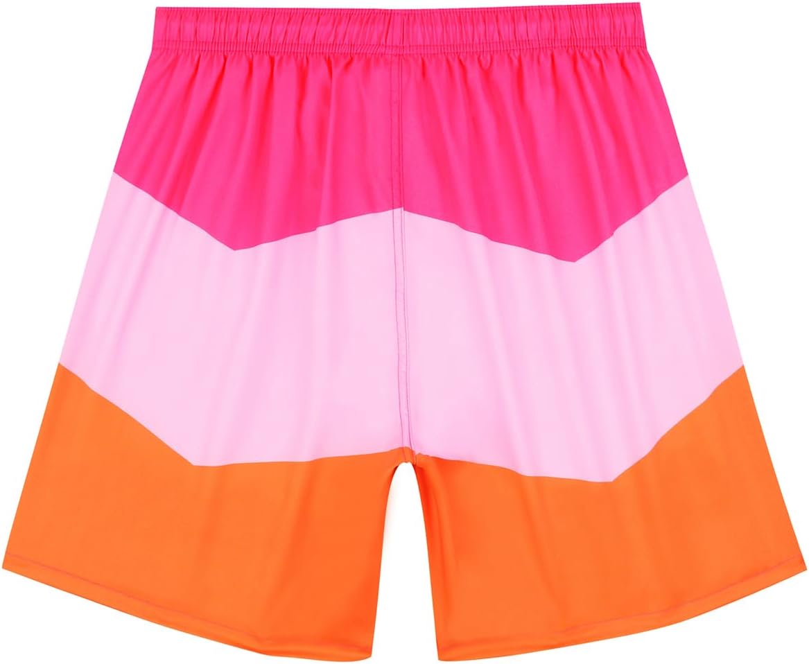 Colorblock Couples Matching Swimsuit His and Hers, Women Swimsuit 3 Piece Set with Skirt, Men Swimtrunks with Lining