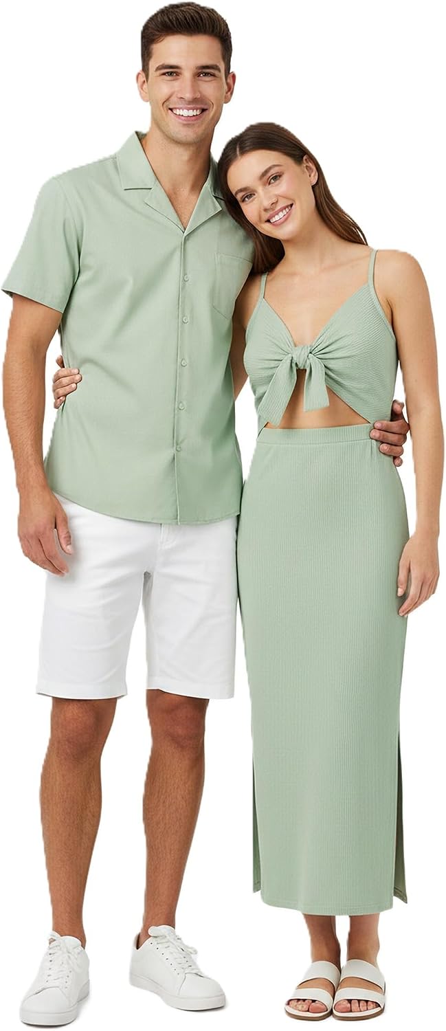 PATPAT Couples Matching Outfits Women Bodycon Dresses or Men's Shirts