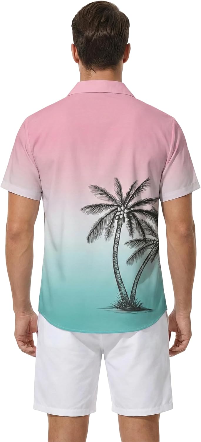 DRESSFO Couples Palm Vacation Set
