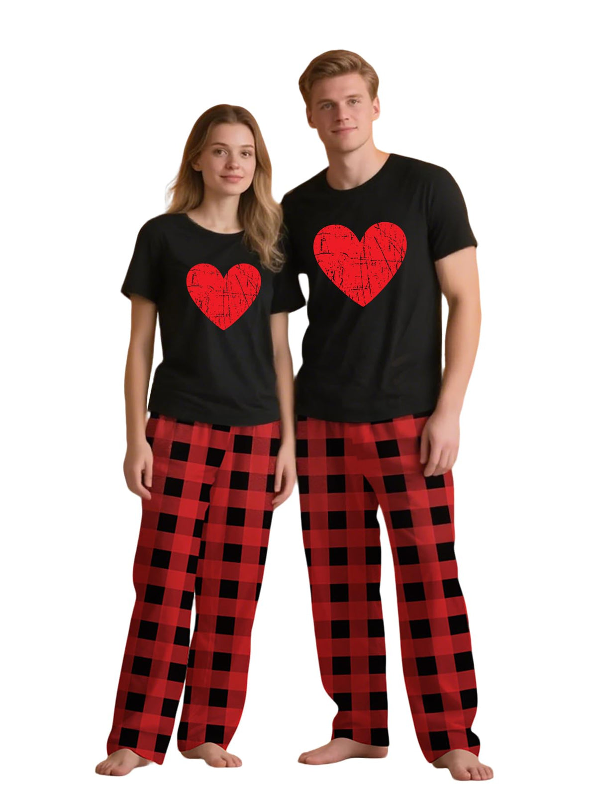 MI X TEE Matching Pajamas for Couples, His and Hers Sleepwear Sets