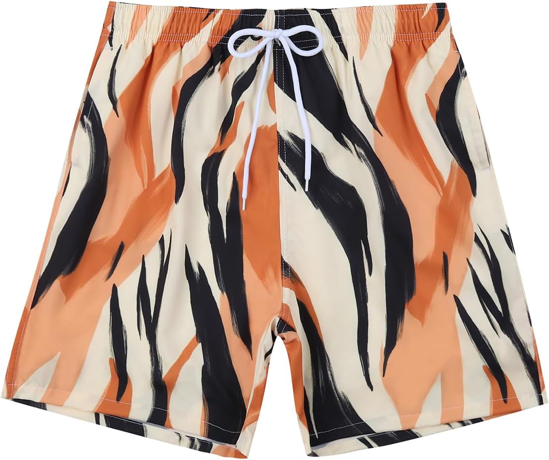 Couples Matching Swimsuit Zebra Print, Push-Up Bra Women Bikini Set, Soft Elastic Men Swim Trunks