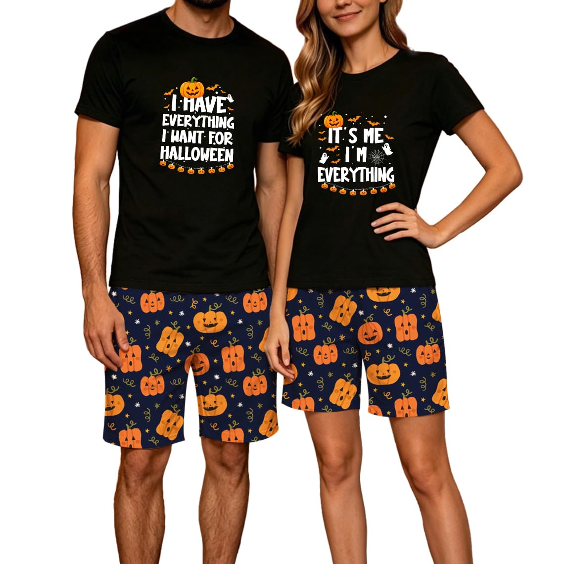 MI X TEE Matching Pajamas for Couples, His and Hers Sleepwear Sets