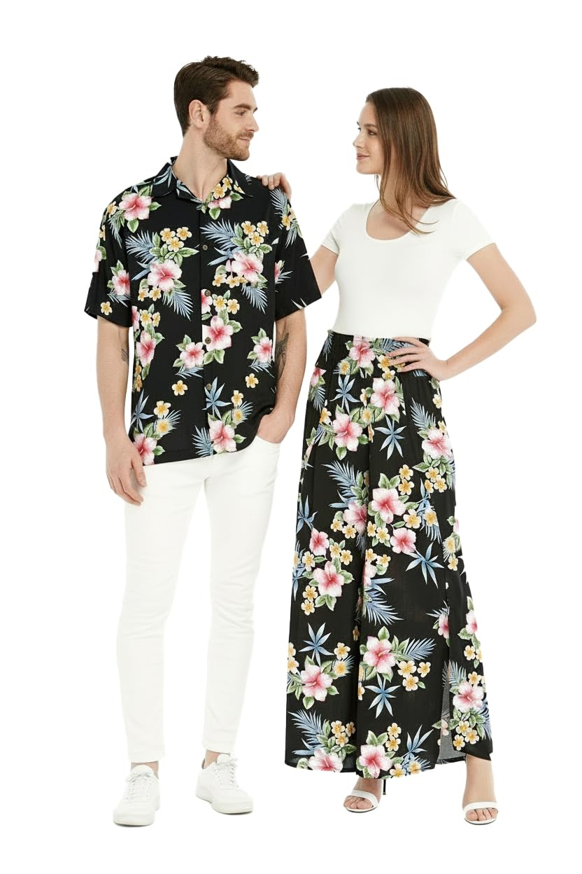 Matchable Couple Hawaiian Shirt or Pants Signature Prints Palms