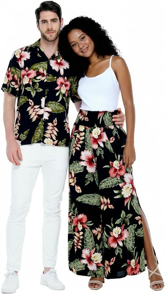 Matchable Couple Hawaiian Shirt or Pants Signature Prints Rafelsia