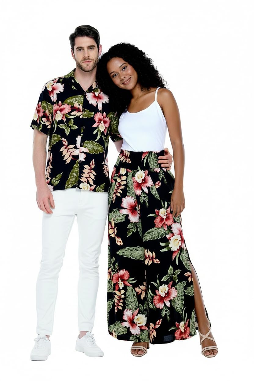 Matchable Couple Hawaiian Shirt or Pants Signature Prints Rafelsia