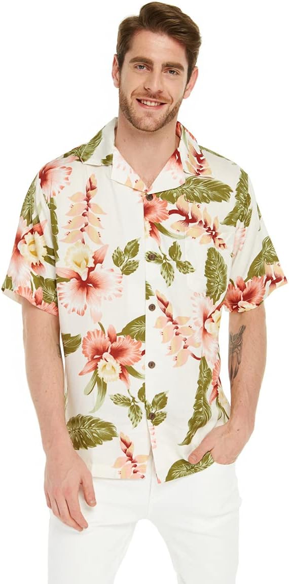 Matchable Couple Hawaiian Shirt or Wrap Dress Signature Prints Rafelsia