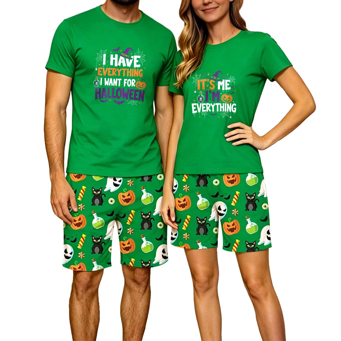 MI X TEE Matching Pajamas for Couples, His and Hers Sleepwear Sets