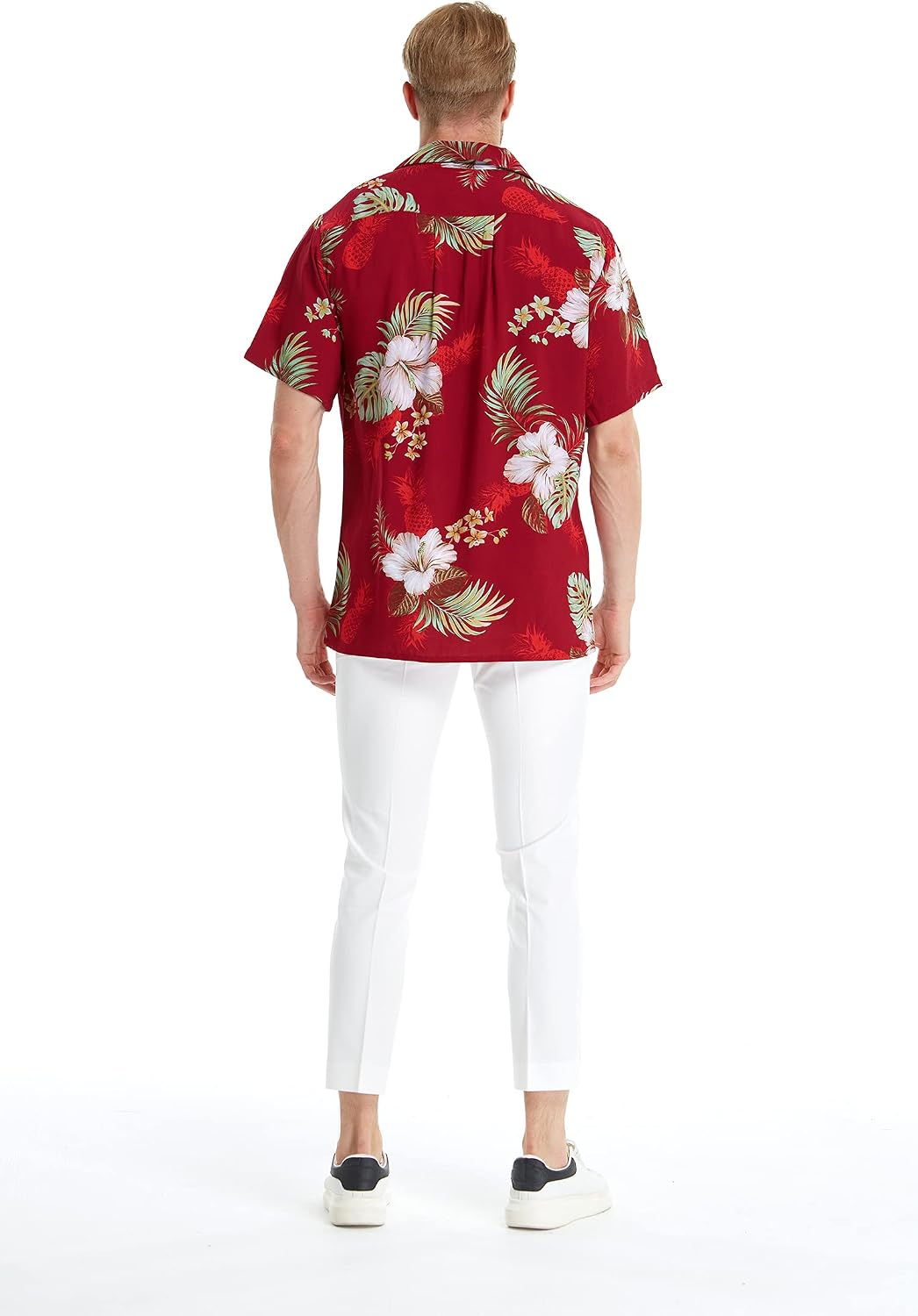 Matchable Couple Hawaiian Shirt or Wrap Dress Signature Prints Pineapple