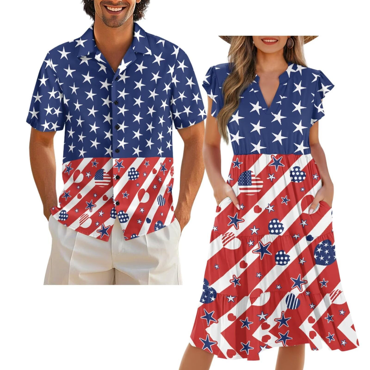 Matching Hawaiian Outfits for Couples Matching Tropical Outfits Vacation Clothes Womens Summer Dresses Mens Shirts