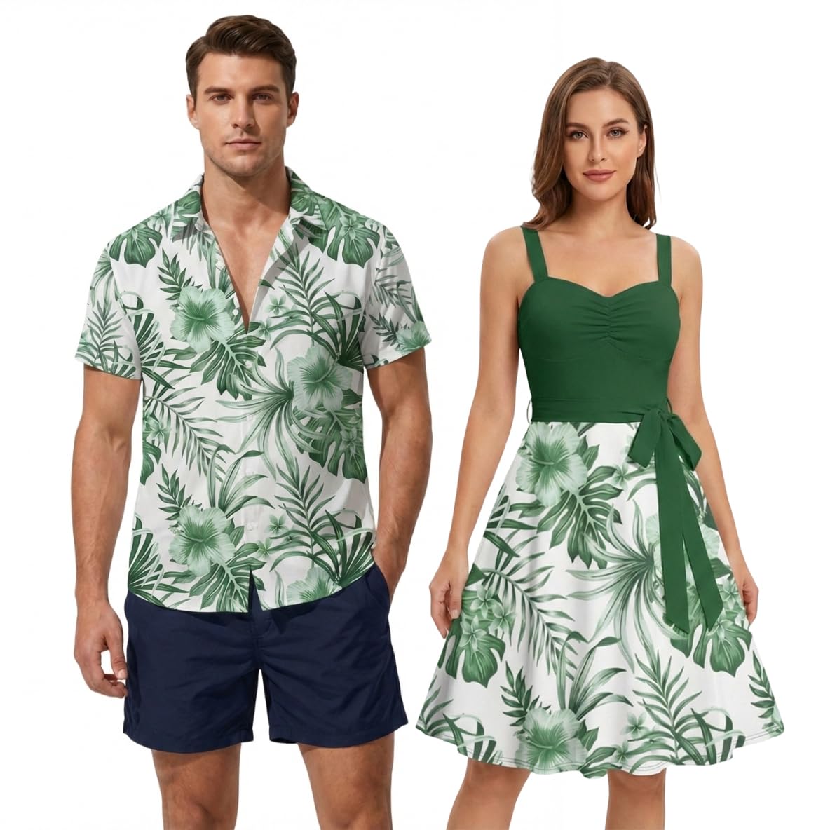 DRESSFO Couples Tropical Match Set