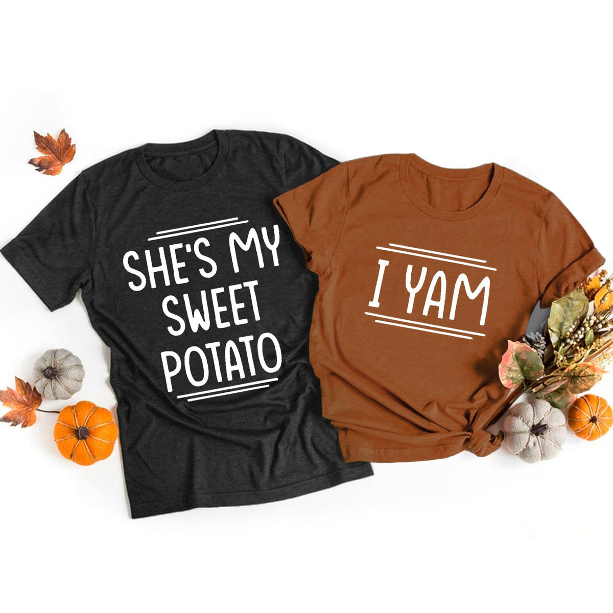 Couples Shirts Thanksgiving Christmas Halloween Matching Tshirt
