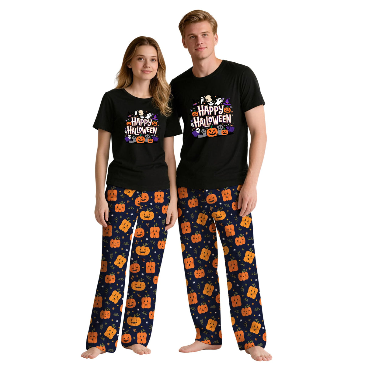 MI X TEE Matching Pajamas for Couples, His and Hers Sleepwear Sets