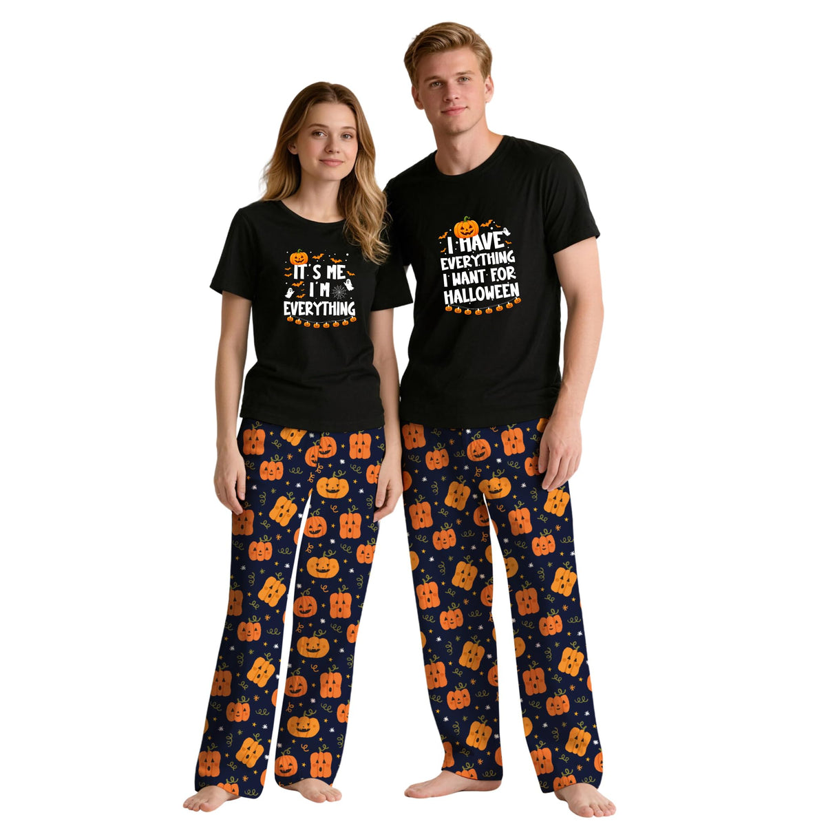 MI X TEE Matching Pajamas for Couples, His and Hers Sleepwear Sets