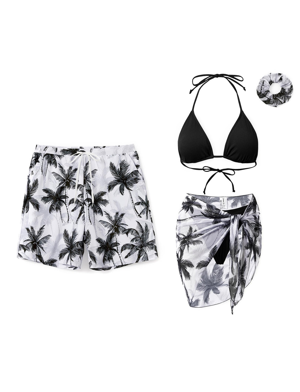 PATPAT Matching Swimsuits for Couples Floral Bikini or Men's Swim Trunks