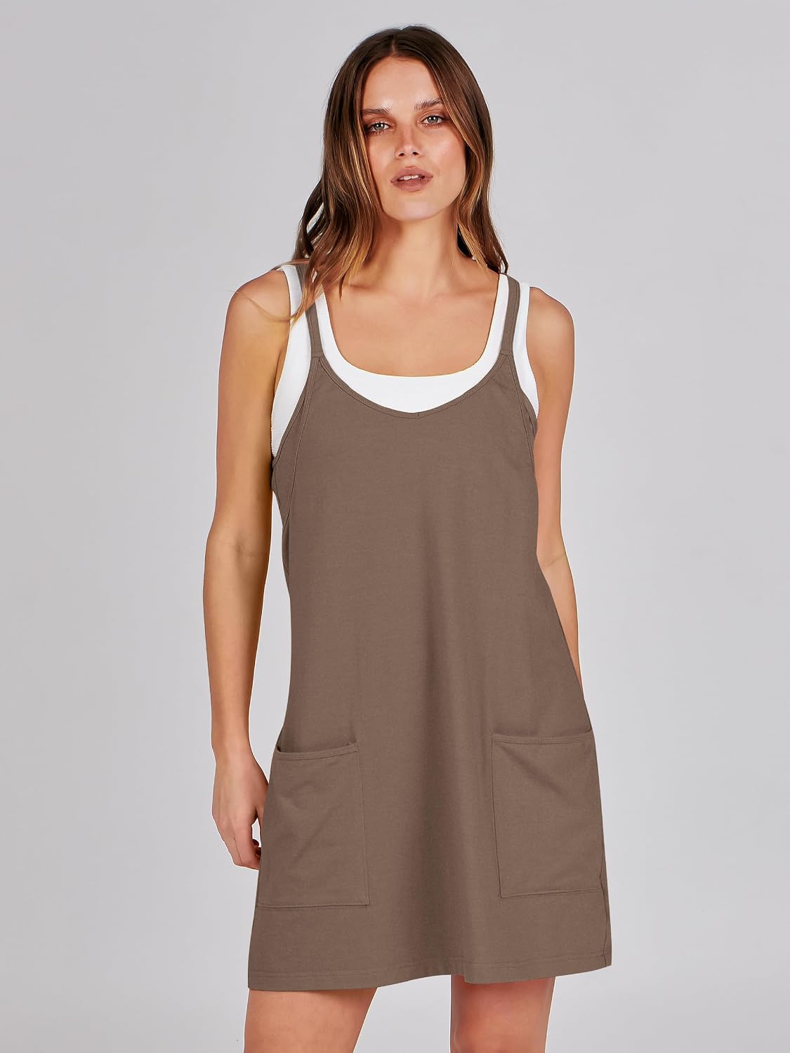 ANRABESS Women Athletic Dress Summer Tennis Workout Built in Shorts