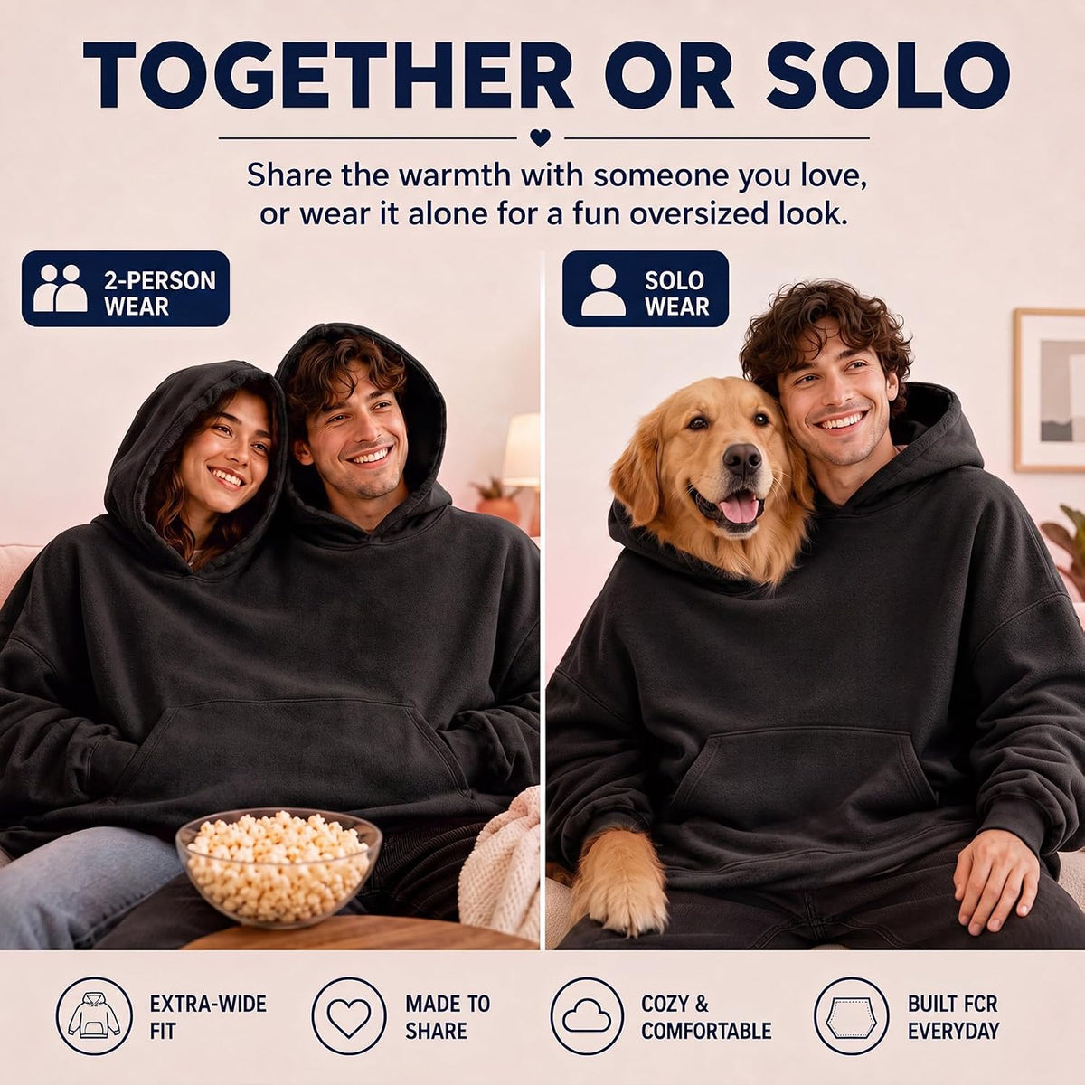 Coume Couples Hoodie 2 Person Hoodies Double Hoodies