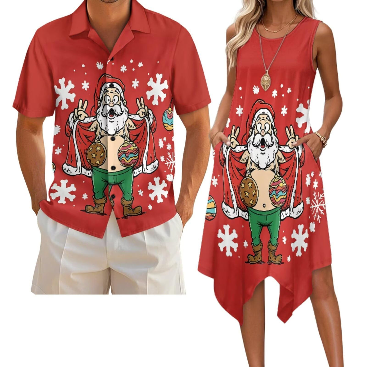 Belidome Couples Matching Outfits Husband and Wife Clothes Sleeveless Dress Button Down Short Sleeve Shirts