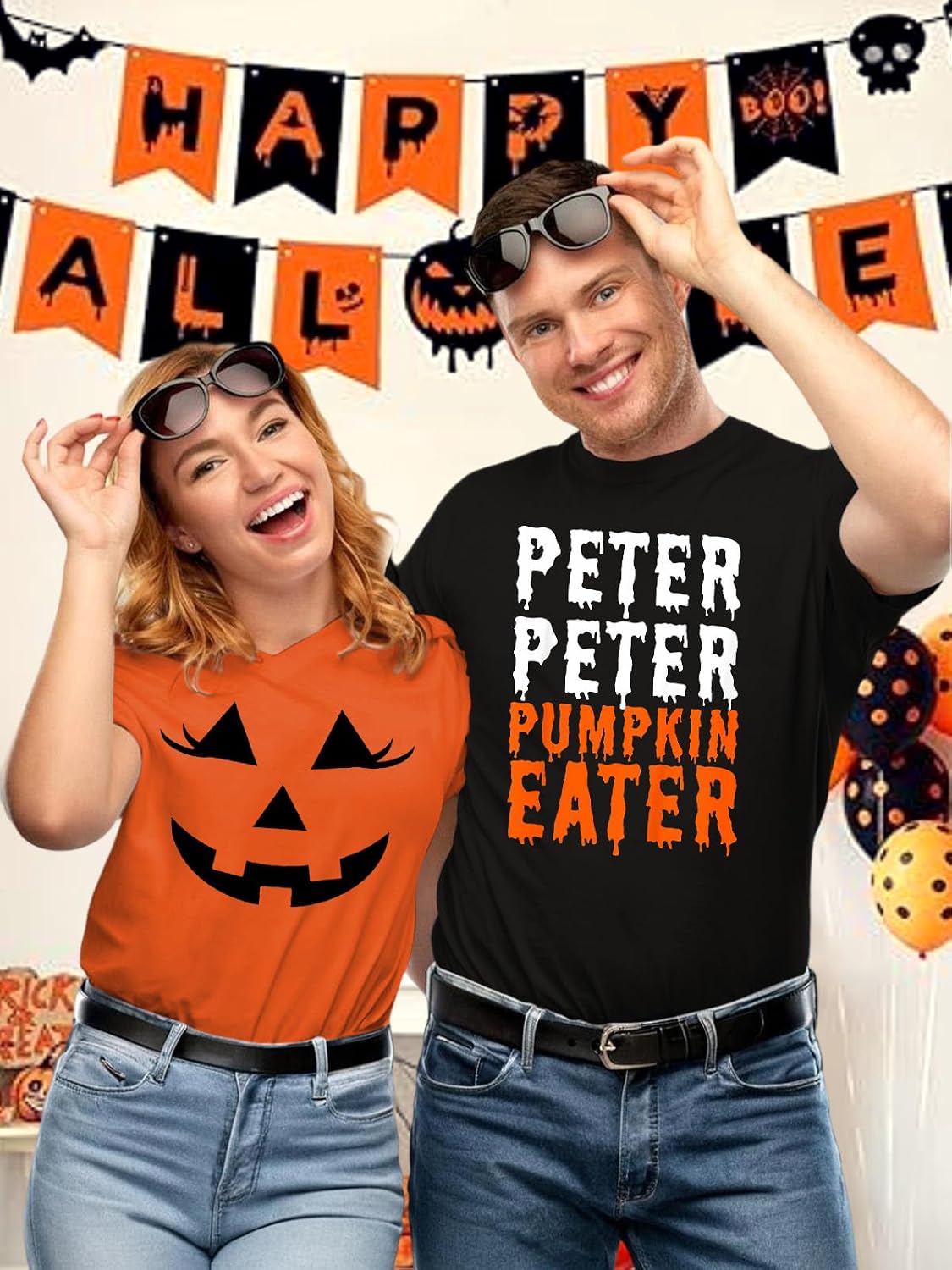 Couples Shirts Thanksgiving Christmas Halloween Matching Tshirt