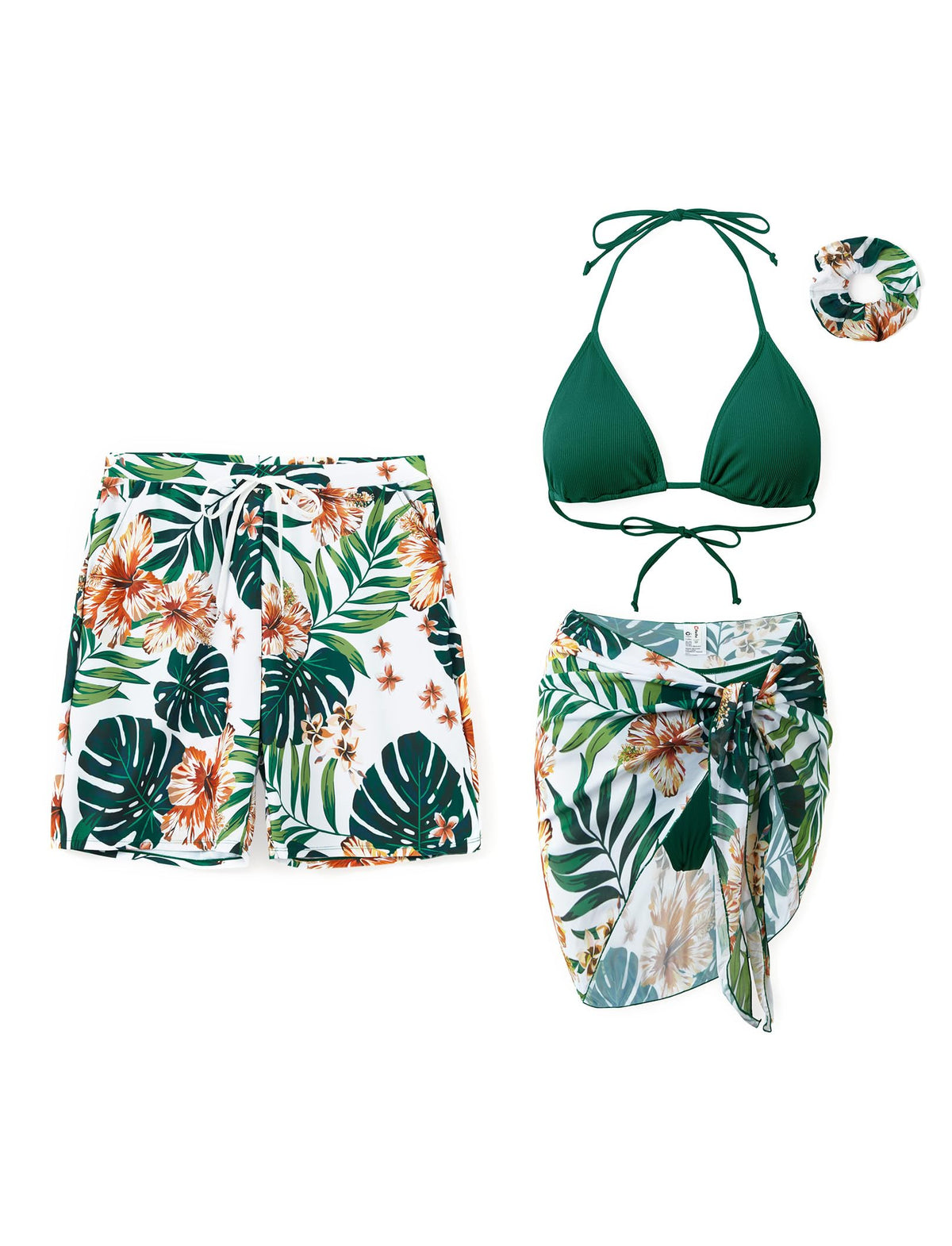 PATPAT Matching Swimsuits for Couples Floral Bikini or Men's Swim Trunks