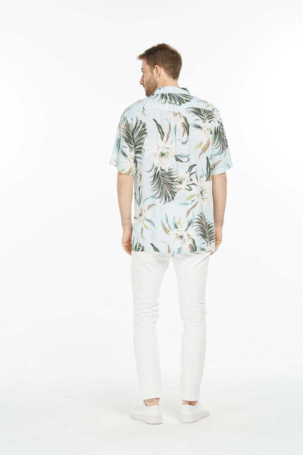 Matchable Couple Hawaiian Shirt or Pants Signature Prints Wispy Cereus