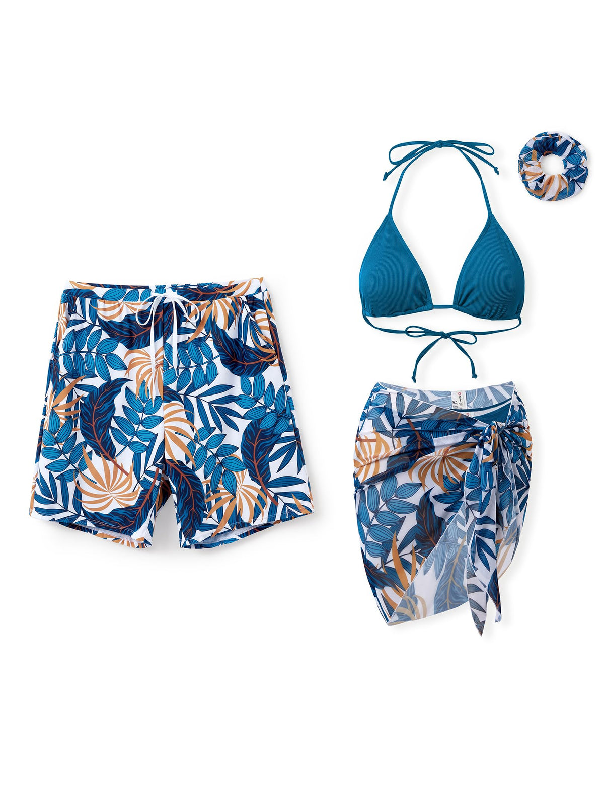 PATPAT Matching Swimsuits for Couples Floral Bikini or Men's Swim Trunks