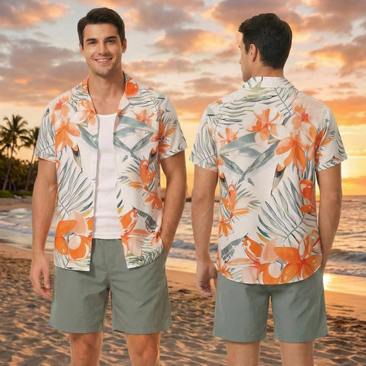 DRESSFO Couples Tropical Vacation Set