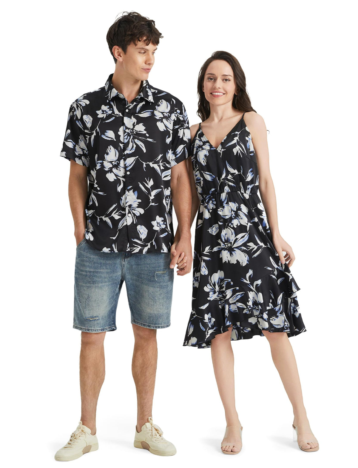 PATPAT Couples Matching Outfits Hawaiian Women Dresses or Men's Shirts