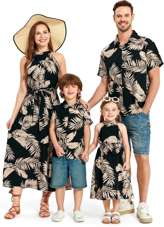 PATPAT Family Hawaiian Matching Outfits - Mommy and Me Vacation Outfits