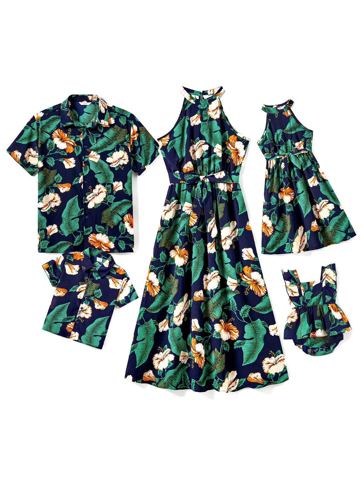 PATPAT Family Hawaiian Matching Outfits - Mommy and Me Vacation Outfits