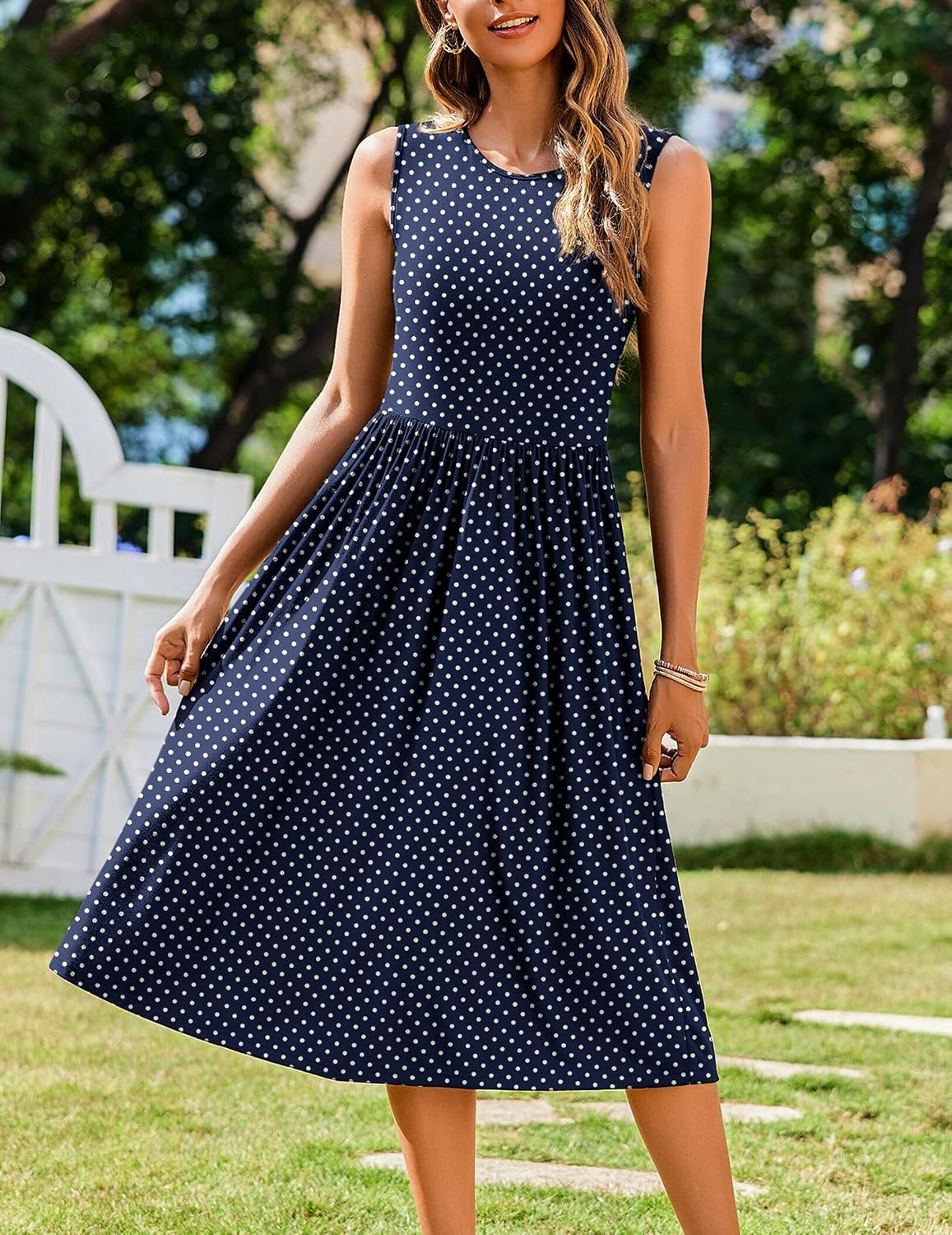 Zeagoo Women's Summer Tank Midi Dress with Pockets Floral Sleeveless A-Line Casual Loose T-Shirt Dresses Beach Sundress 2026