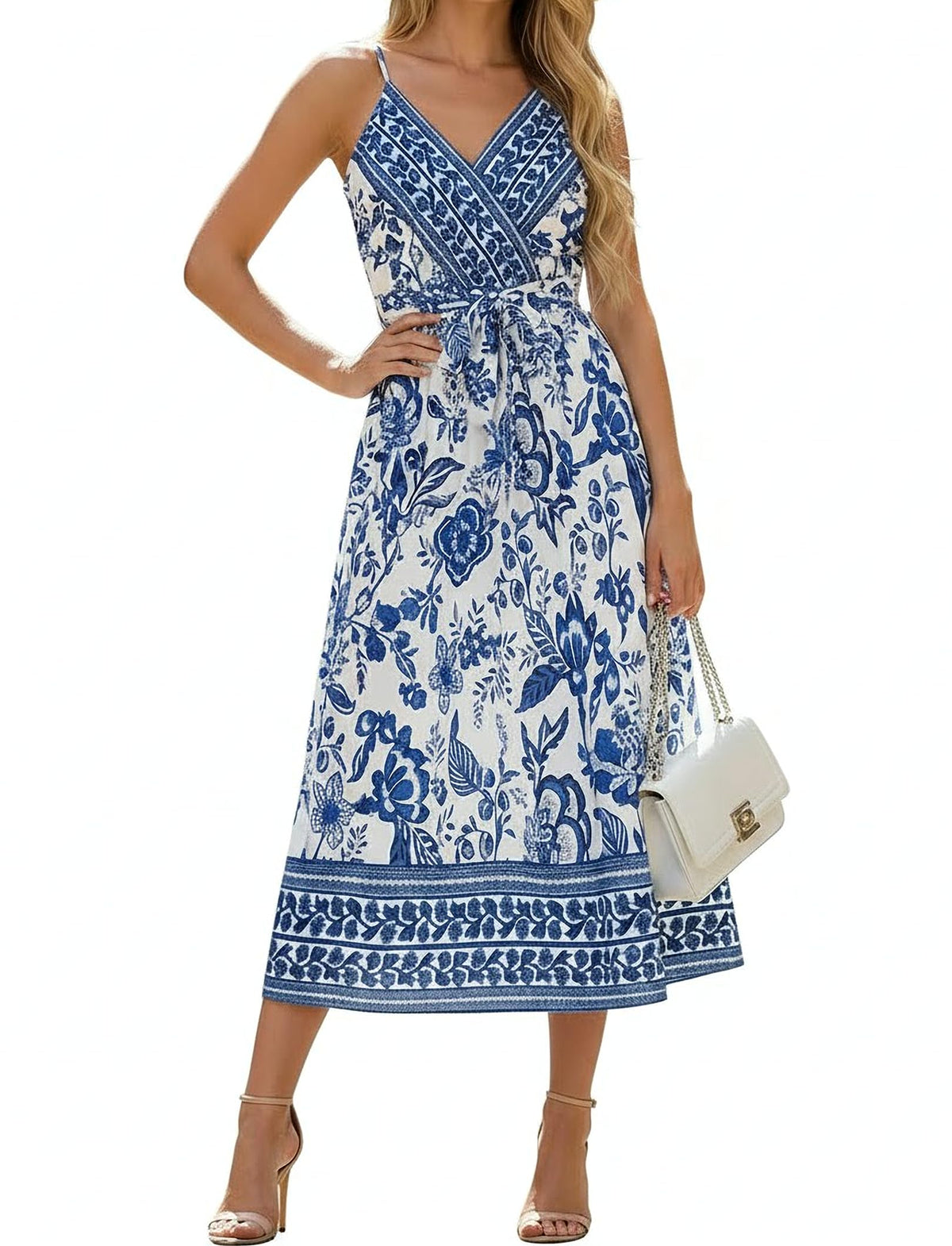 PATPAT Family Matching Outfits Mommy and Me Dresses Hawaiian Tropical Vacation Beach Spaghetti Strap Dress and Shirt