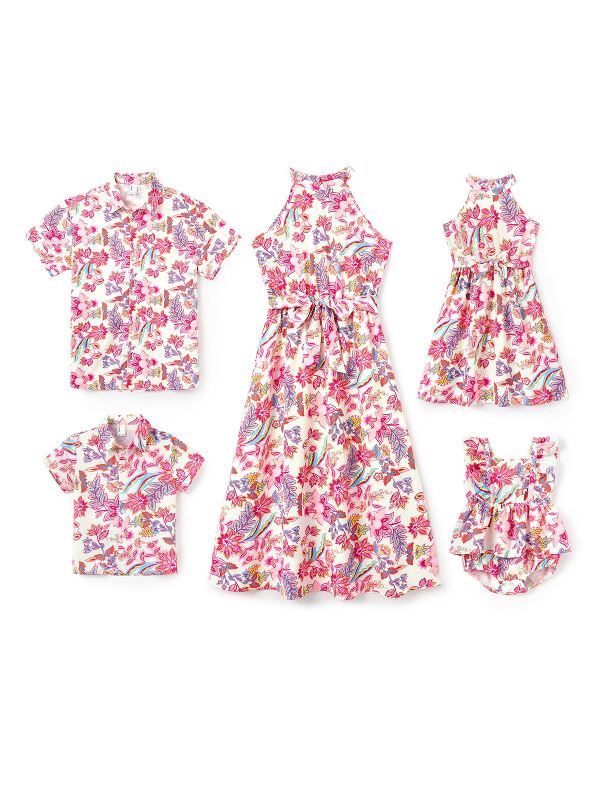 PATPAT Family Hawaiian Matching Outfits - Mommy and Me Vacation Outfits