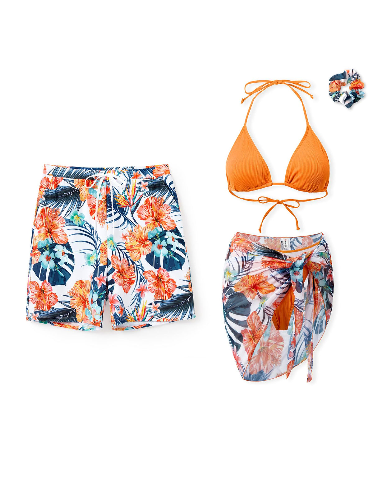 PATPAT Matching Swimsuits for Couples Floral Bikini or Men's Swim Trunks