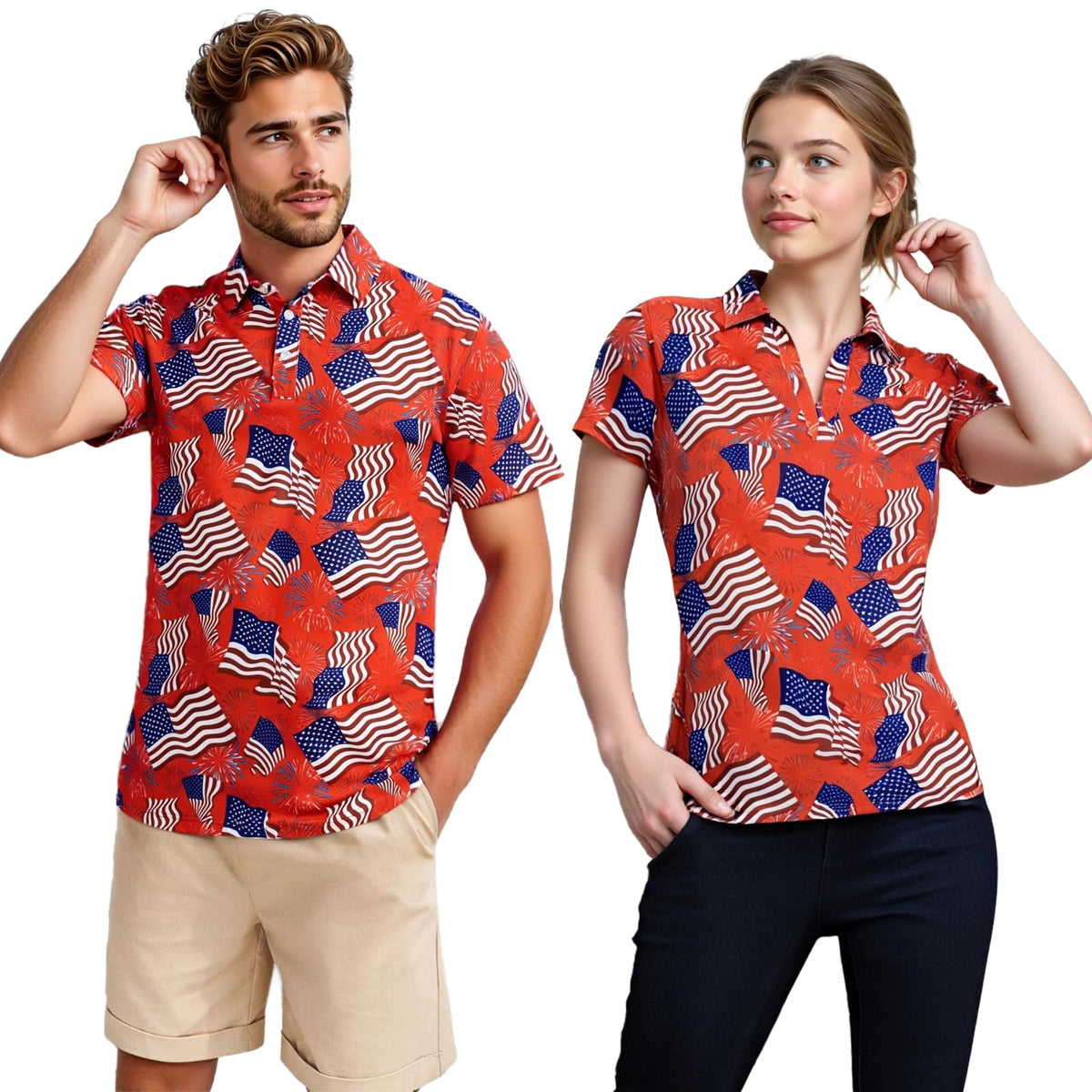 Matching Golf Shirts for Couples Funny Golf Polo Shirts for Men Women Crazy Fun Polo Shirts Couples Matching Outfits