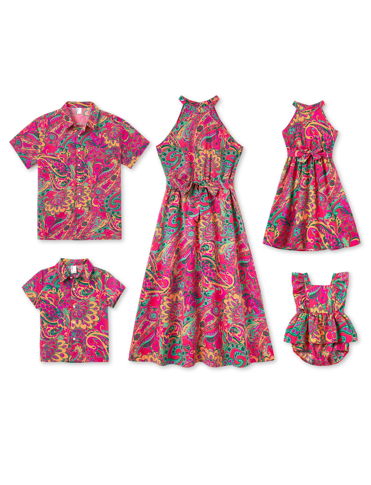 PATPAT Family Hawaiian Matching Outfits - Mommy and Me Vacation Outfits