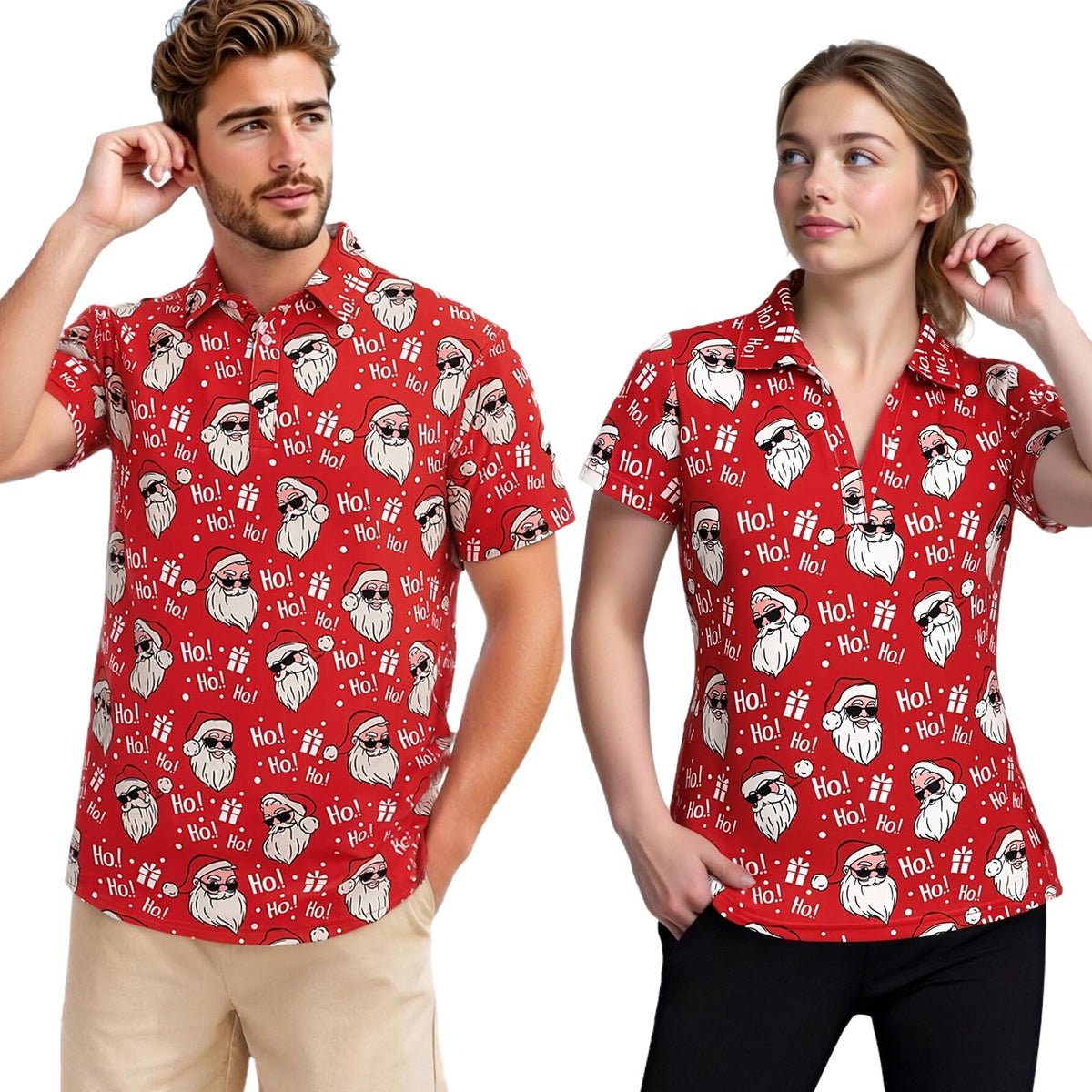 Matching Golf Shirts for Couples Funny Golf Polo Shirts for Men Women Crazy Fun Polo Shirts Couples Matching Outfits