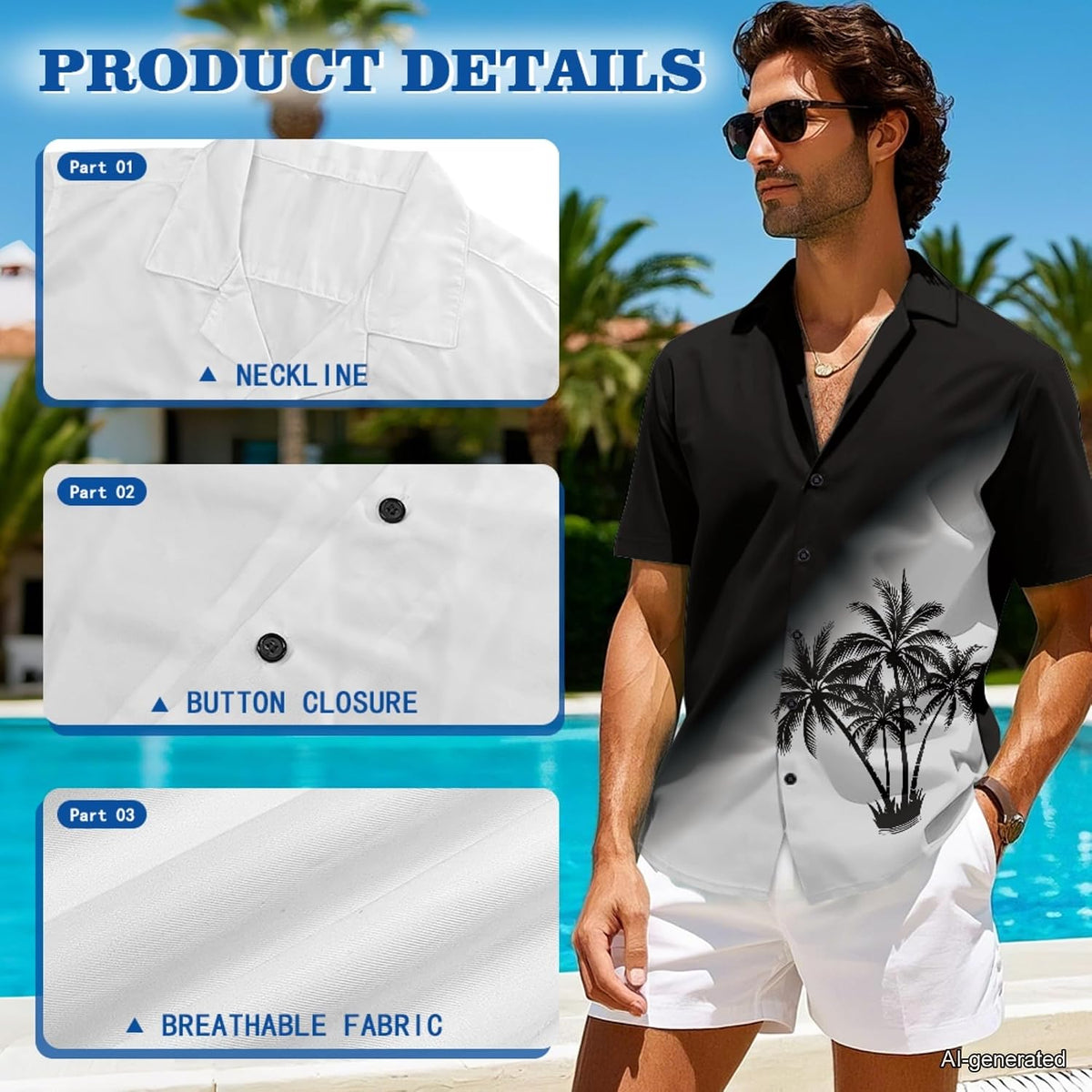 Couple Matching Outfit Hawaiian Men's Button Down Shirt Sleeveless Sundresses Dress Summer Dress for Women 2026