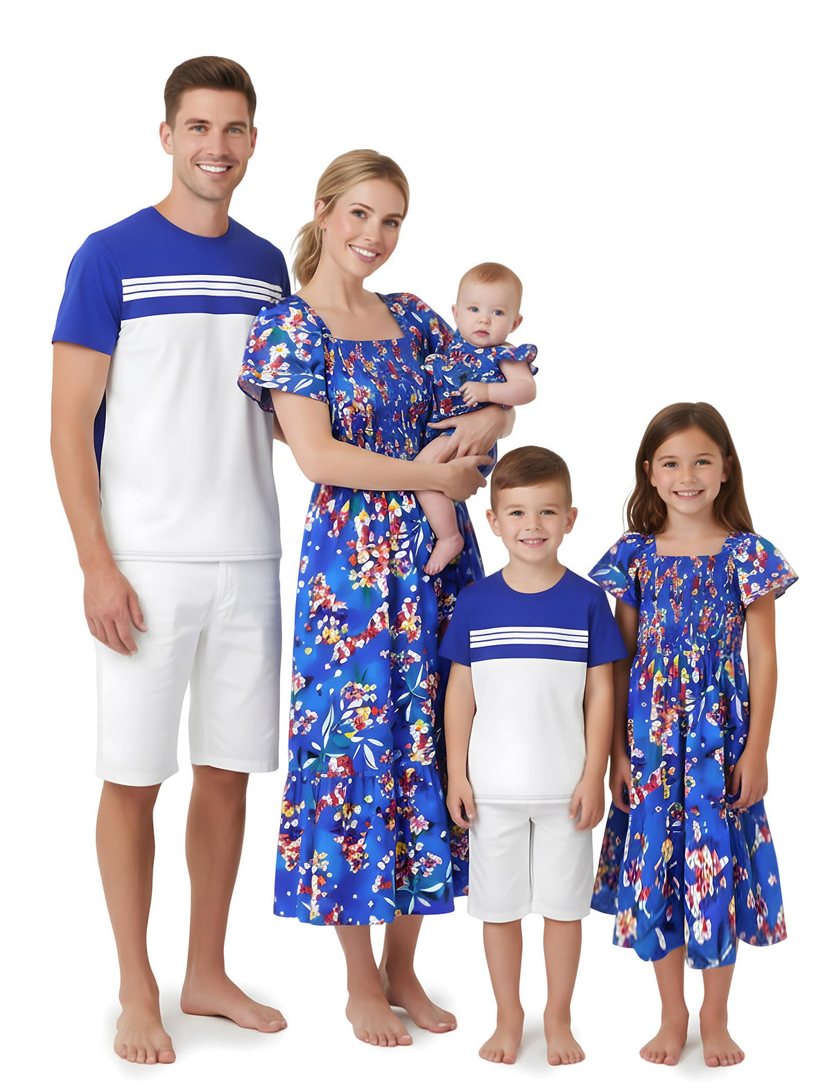 PATPAT Family Matching Outfits Mommy and Me Dresses Floral Dress & T-Shirts