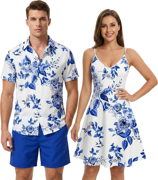 DRESSFO Couples Tropical Match Set