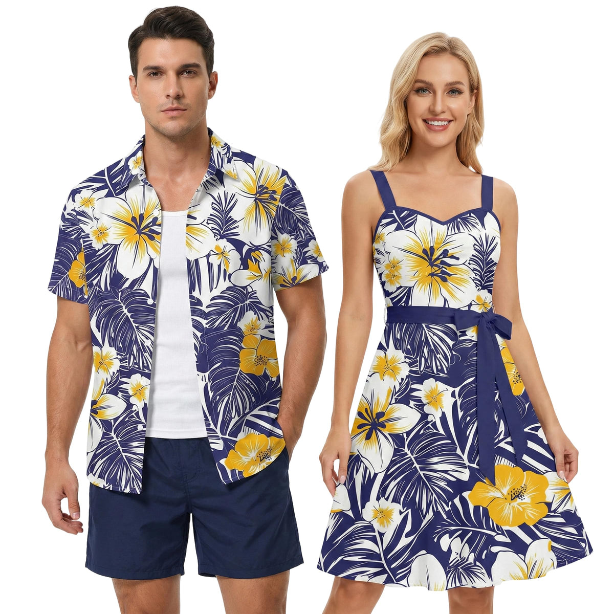 DRESSFO Couples Tropical Match Set