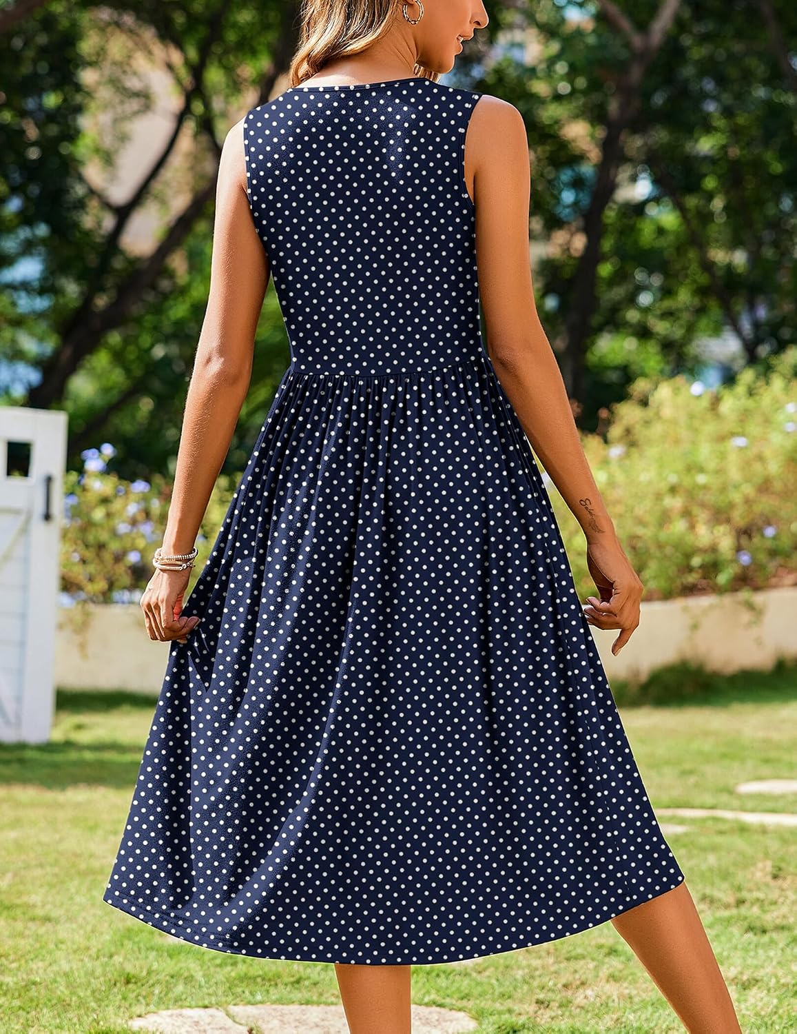 Zeagoo Women's Summer Tank Midi Dress with Pockets Floral Sleeveless A-Line Casual Loose T-Shirt Dresses Beach Sundress 2026