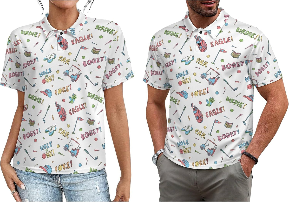 Matching Golf Shirts for Couples,Funny Golf Shirt for Men Women His and Hers Matching Outfits,Moisture-Wicking