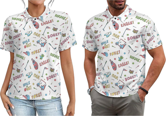 Matching Golf Shirts for Couples,Funny Golf Shirt for Men Women His and Hers Matching Outfits,Moisture-Wicking