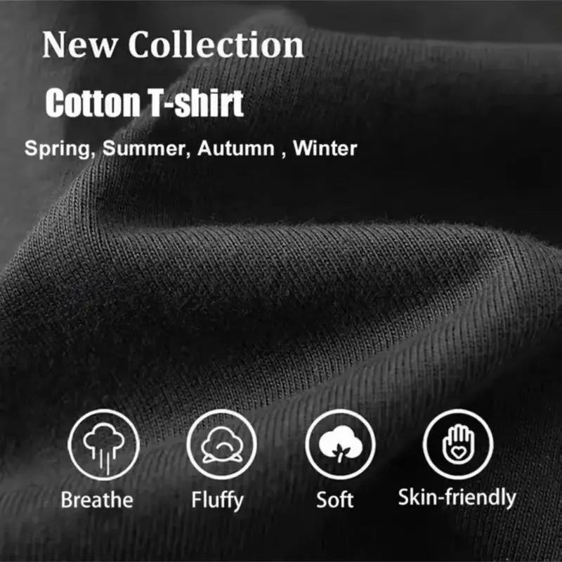 Women's Short-Sleeve T-Shirt - American Trendy Brand, Father-Son Friendship Word & Graffiti Letter Prints, Unisex High Street Style, Smooth Ribbed Seamless Fabric,sohochic